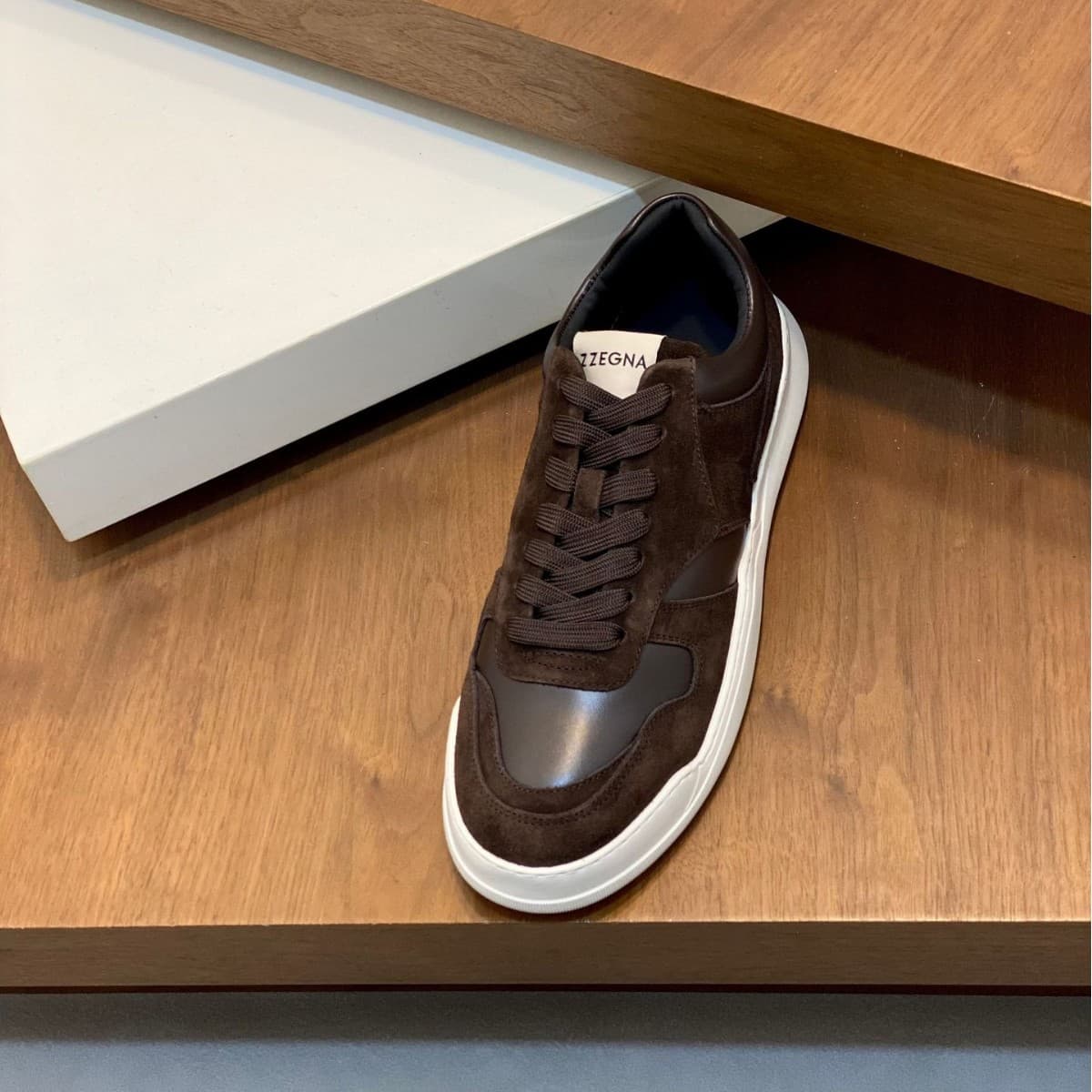 Cross-border New Men's Patchwork Leather Trendy Sneakers Suede Cowhide Simple Versatile Casual Board Shoes Custom J