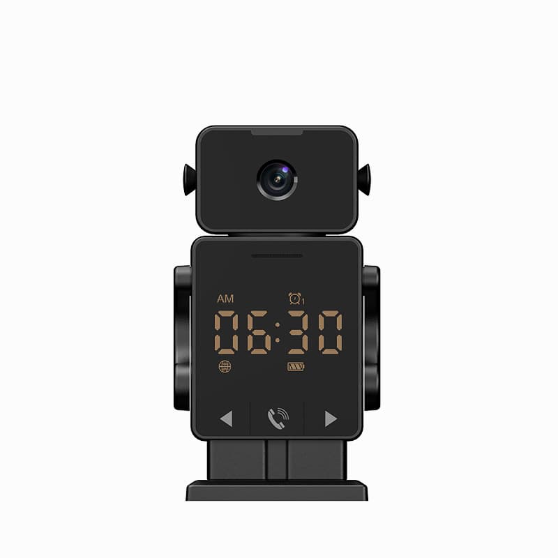 Latest Tuya Smart 4MP Wireless Mini Clock PTZ Battery Camera with Wide-Angle Pan-Tilt Dual Lens