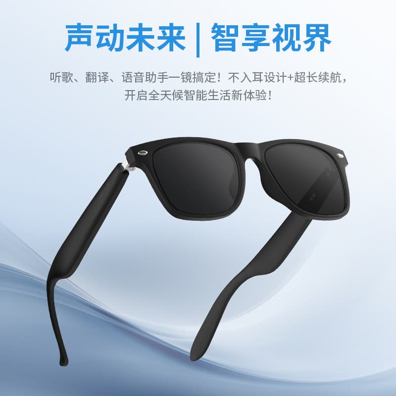 2025 New Smart Sunglasses with Black Tech, Calls, Music, and Bluetooth Audio