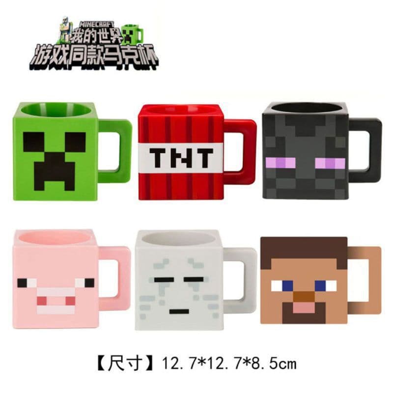Minecraft game peripheral home water cup Creeper TNT Enderman mug toothbrushing cup breakfast cup