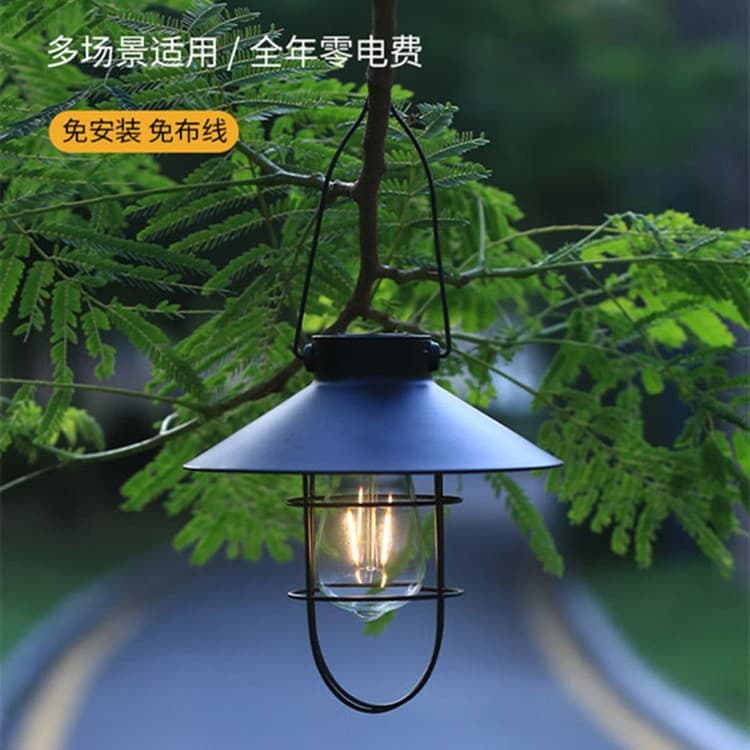 LED Pendant Light Vintage Decorative Wall Lamp Iron Art Lighting Villa Landscape Garden Courtyard Solar Light Outdoor Street Light