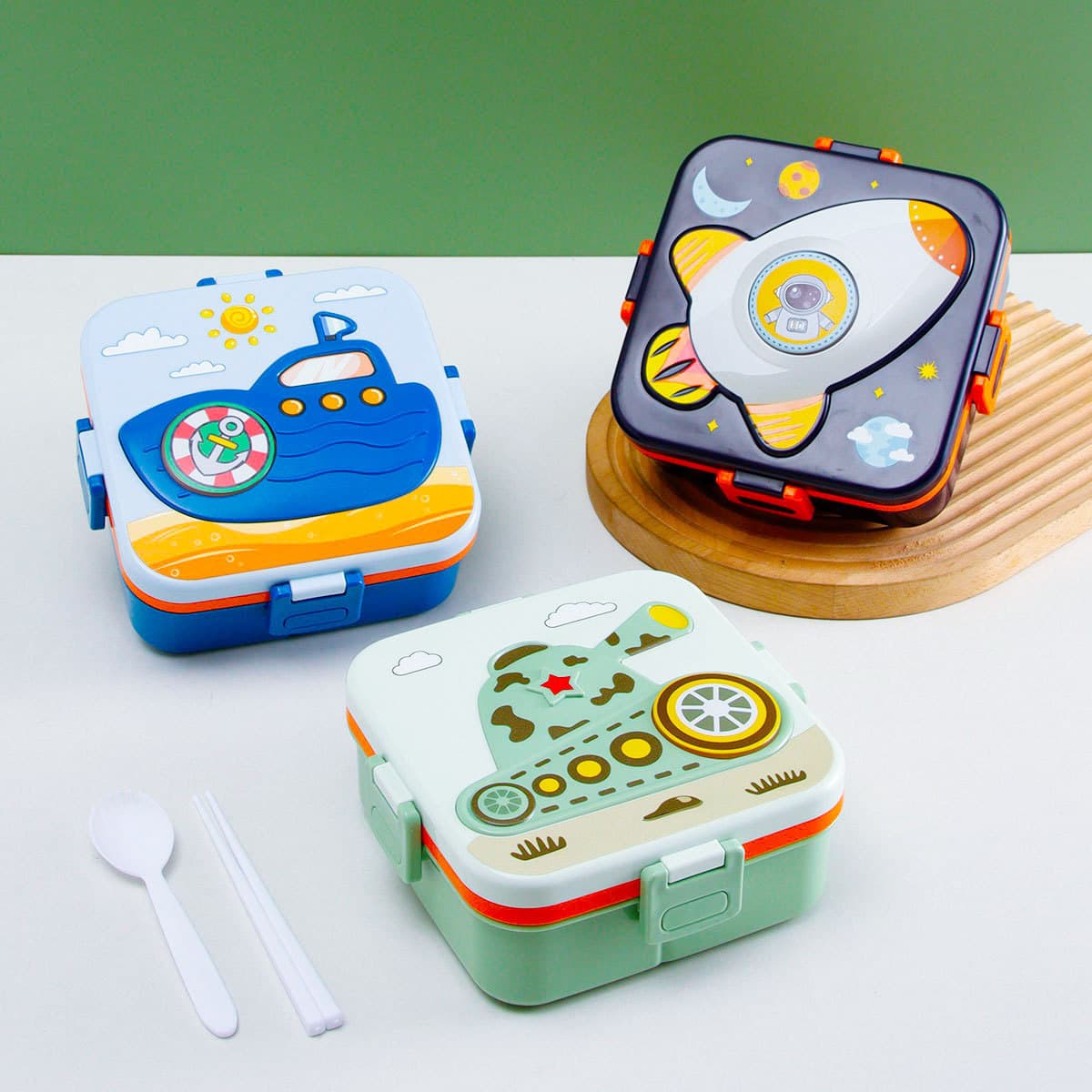 Microwave-Safe Bento Box, Cute Cartoon Lunch Box for Students and Office Workers, Food-Grade Storage Container