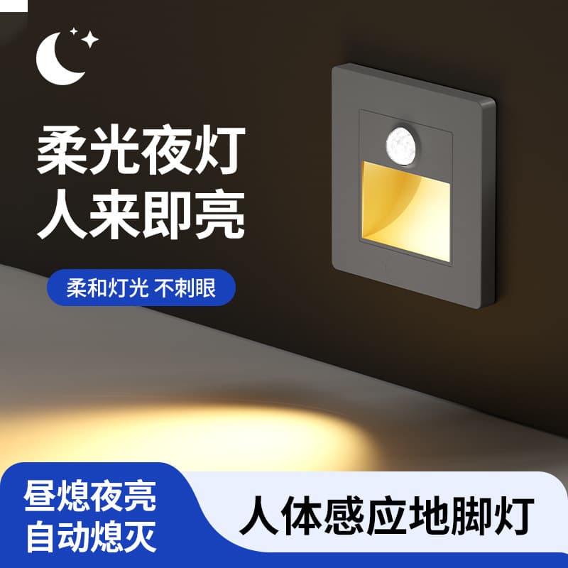 Model 86 Embedded Human Body Induction Floor Light, Stair Step Sensor Light, Hallway/Corridor LED Skirting Light