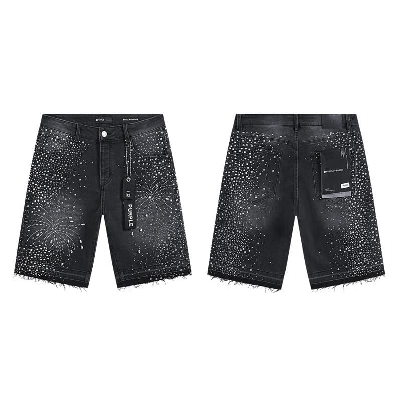Wholesale trendy American high-street ripped patch vintage straight-leg AM jeans shorts for men AM601 in stock