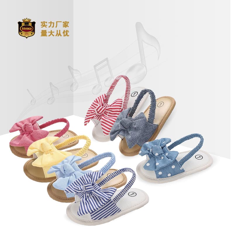 Cute Walking Sandals New Butterfly Bow One-Year-Old Baby Shoes Summer In Stock Drop Shipping Soft Sole Breathable Infant Shoes