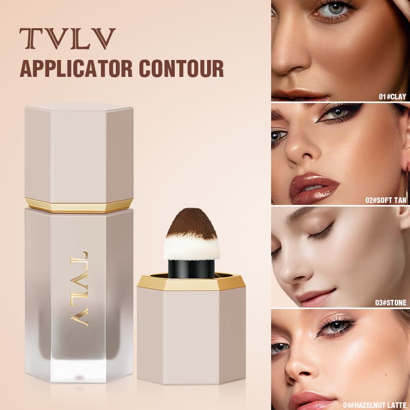 Cross-border TVLV Face Contour Stick Natural Nose Shadow Side Shadow Cream Waterproof Sweat-Proof Matte Highlight Concealer