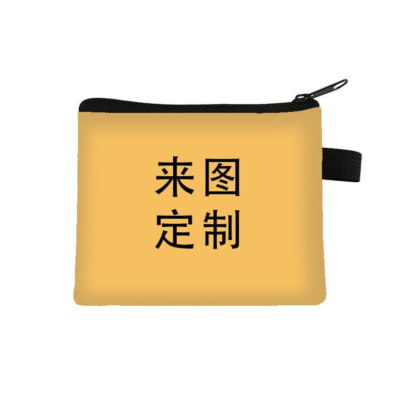 Factory direct supply, customizable student polyester creative coin purse, large-capacity high-end key card holder, mini bag dropshipping.