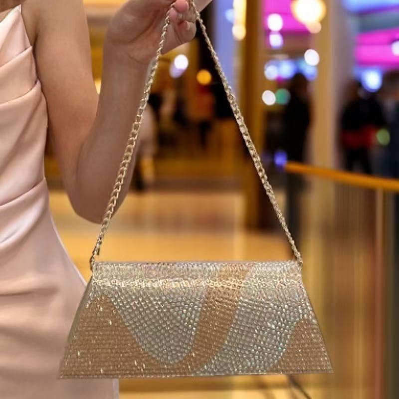 New Cross-border Evening Bag Rhinestone Bag European and American Women's Chain Bag Premium Magnetic Clasp Handbag Clutch