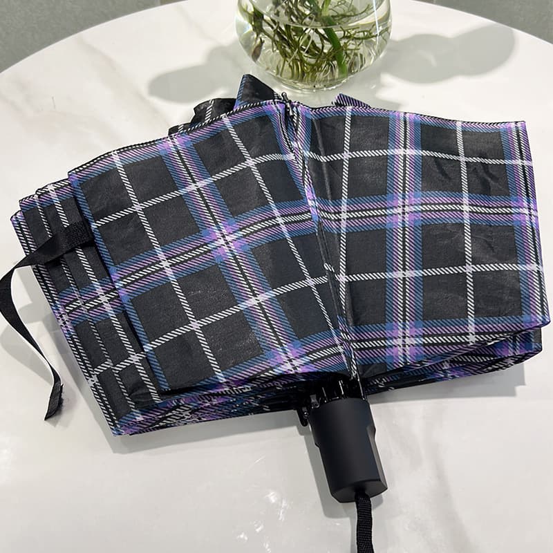 Rain Umbrella Stormproof Double Folding British Plaid Umbrella Portable for Men and Women, Home and Business Use, Gift Yukum
