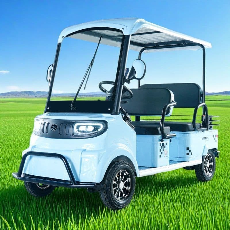 Manufacturer electric sightseeing car 2 rows 4 seats scenic spot tourist property patrol shuttle bus real estate electric sightseeing car