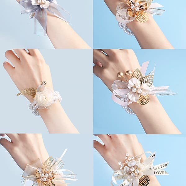 Bridesmaids and brides' wrist flowers, Korean wedding supplies, forest sisters' hand flowers, corsages, children's bracelets, flower souvenirs