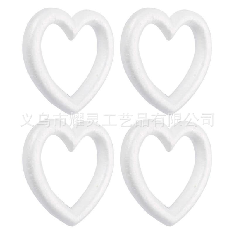 Polystyrene EPS Foam Hollow Heart Hollow Love Wedding Decoration Simulation Flower White Base Valentine's Day Accessories