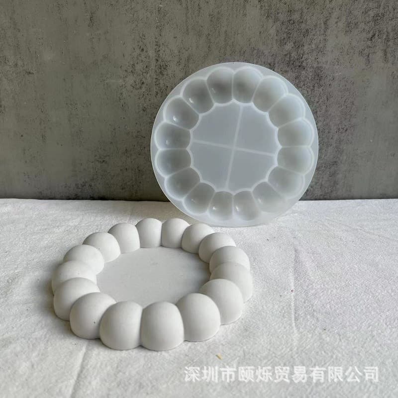 Bubble Tray Coaster Silicone Mold Dish Storage Coaster Gypsum Epoxy Mirror Mold