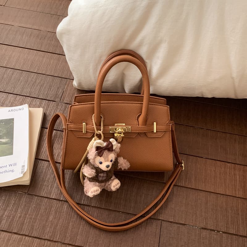 Cross-Border Women's Handbag Platinum Bag 2026 New Kelly Bag Pebbled Pattern Shoulder Crossbody Bag Women's Bags