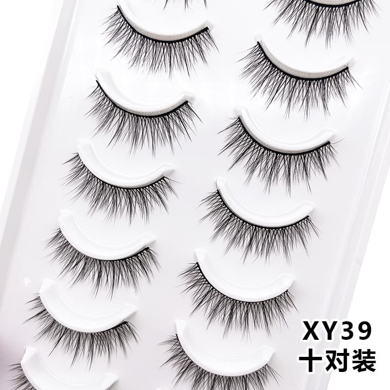 Pingdu Factory Wholesale Natural Cross-Woven False Eyelashes, Makeup Artist Recommended for Bridal Makeup, Daily Natural Look Eyelashes