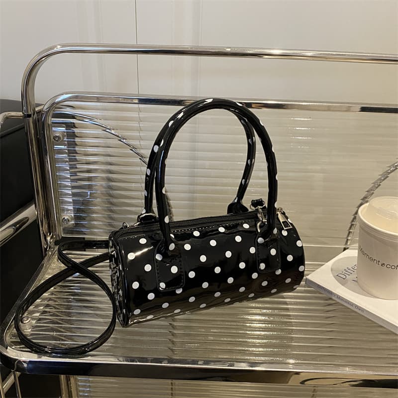 2025 Spring New Style High-Appearance Simple Versatile Handbag Baguette Bag for Women Niche Fashion Polka Dot Shoulder Crossbody Bag