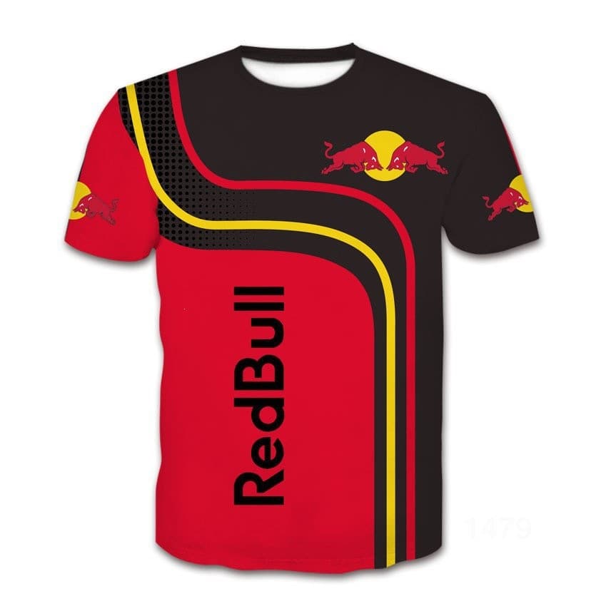 Summer new couple 3DT shirt Red Bull street fashion best-selling short-sleeved personalized stitching Red Bull T-shirt men's summer