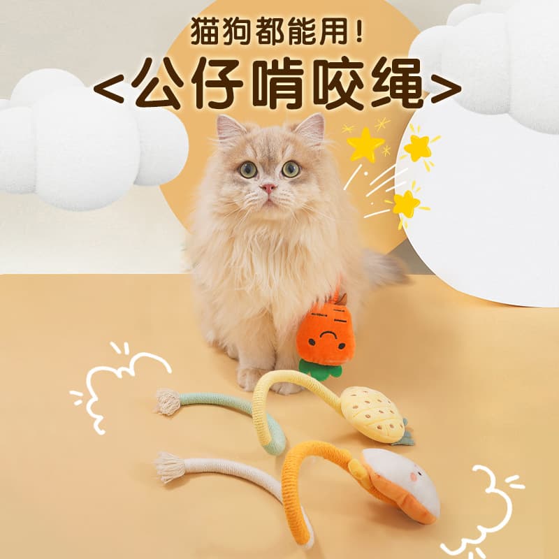 Cat Toy Mint Teething Chew Rope Fun Interactive Toys for Kittens Dental Health Dog Teething Toy Pet Supplies Playtime Toy