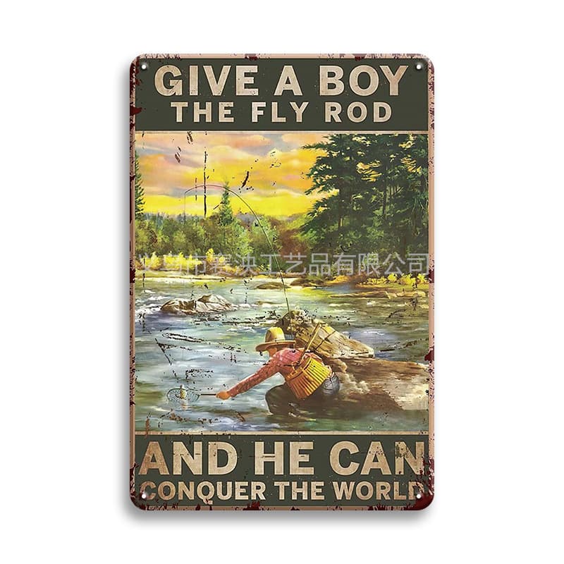 Personalized Slogan Beer Character Tin Sign Retro Vintage Creative Iron Wall Hanging Bar Wall Decor