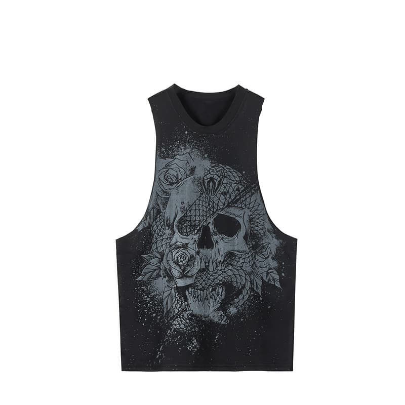 YOUNGLA American Summer New Men's Tank Top for Runners, Gym Workout, Fitness Sleeveless T-Shirt