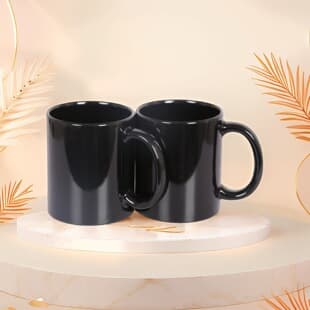 Custom black ceramic mug with high-gloss logo, water cup, souvenir tea cup, matte coffee cup