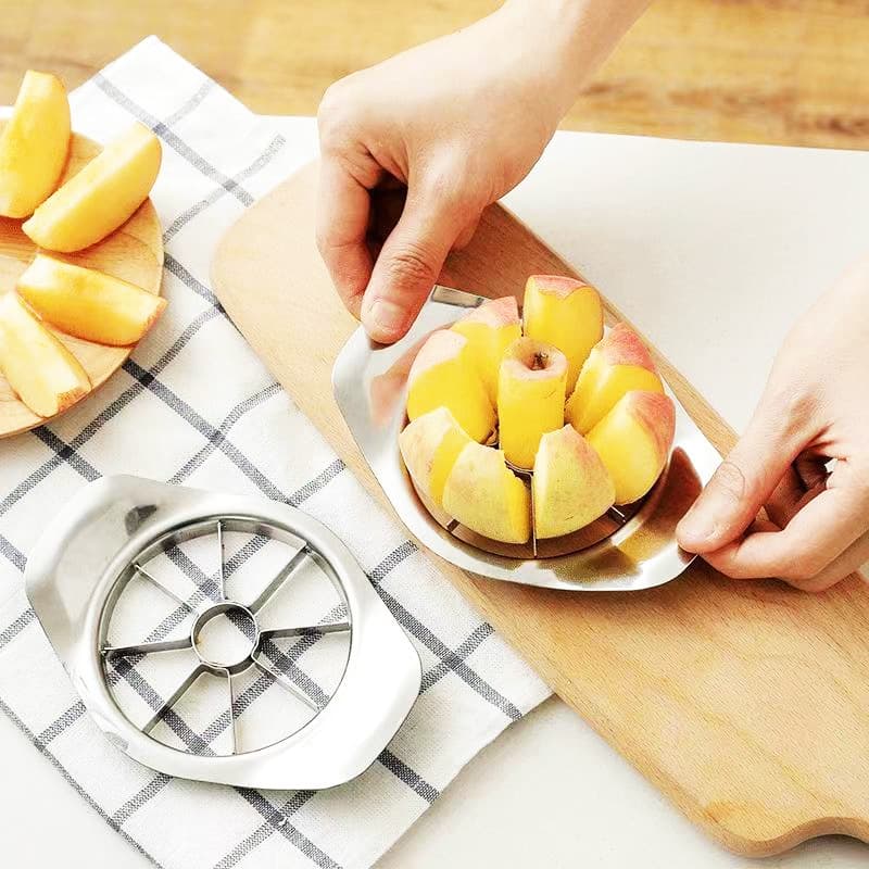 Stainless Steel Apple Cutting Splicer Fruit Slitting Corer Fruit Cutter Slicer Home Kitchen Gadgets