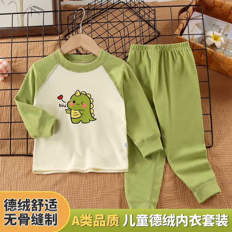 Children's Seamless Thermal Underwear Set New Autumn and Winter Long Johns for Boys and Girls Warm Homewear Wholesale