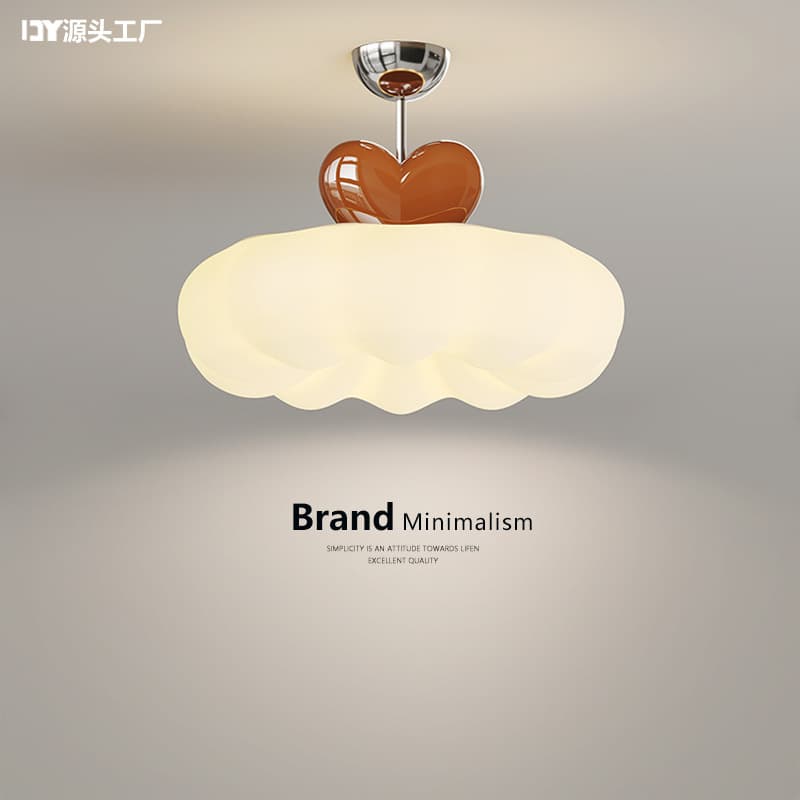 Cream Style Pumpkin Ceiling Lamp Master Bedroom New Lamp Cute Girl Princess Room Eye Protection Children's Bedroom Lamp