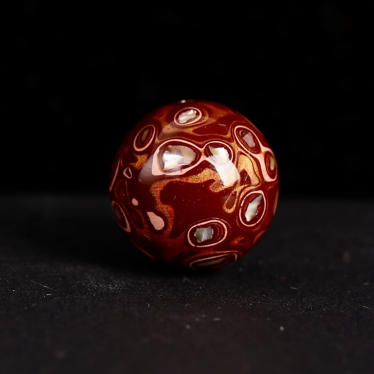 15mm single lacquer beads, loose beads, individual pieces, Chinese-style lacquer with mother-of-pearl, gift bracelets, accessories wholesale for DIY.