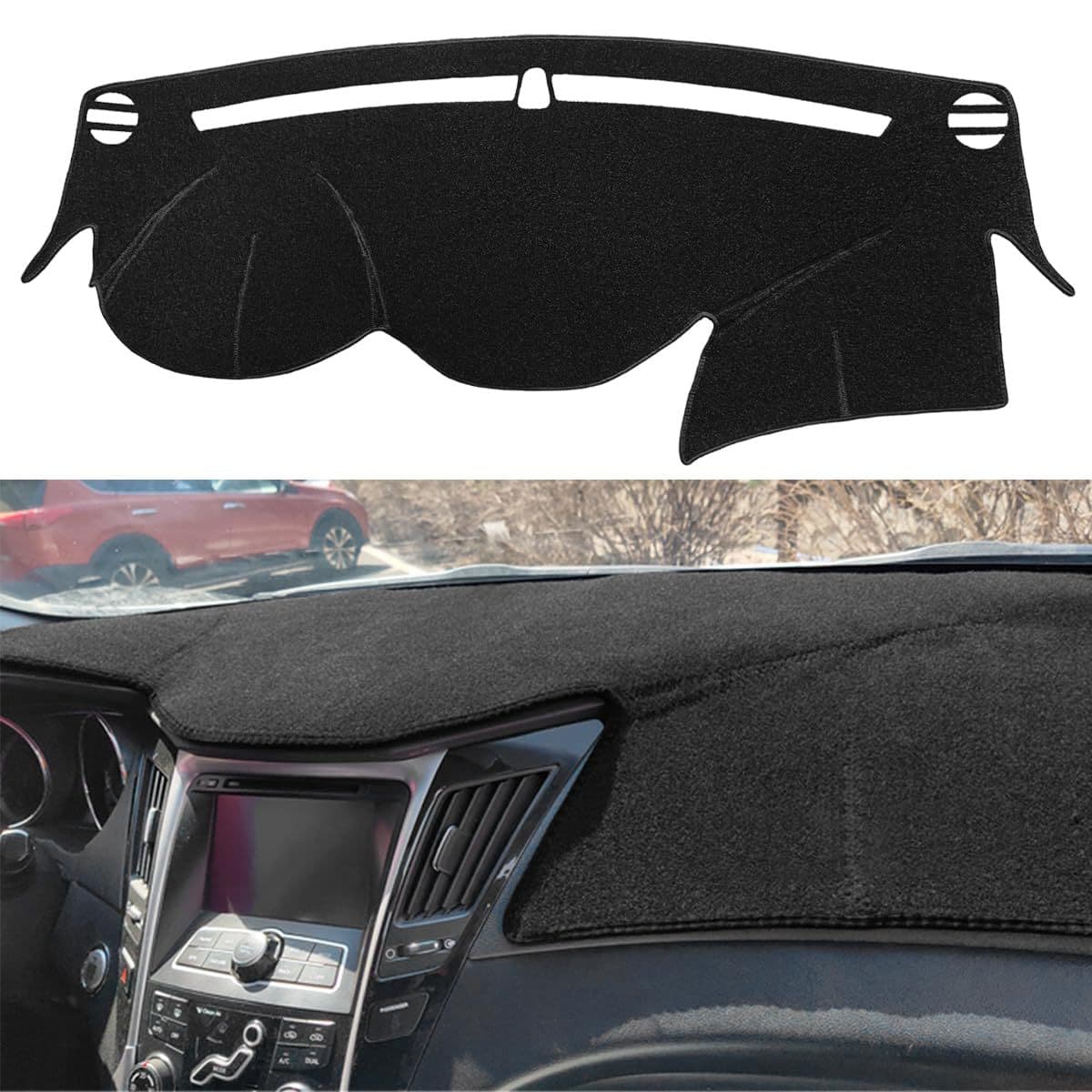 Universal Dashboard Cover Sunshade Non-Slip Mat for Hyundai Sonata 2011-2014