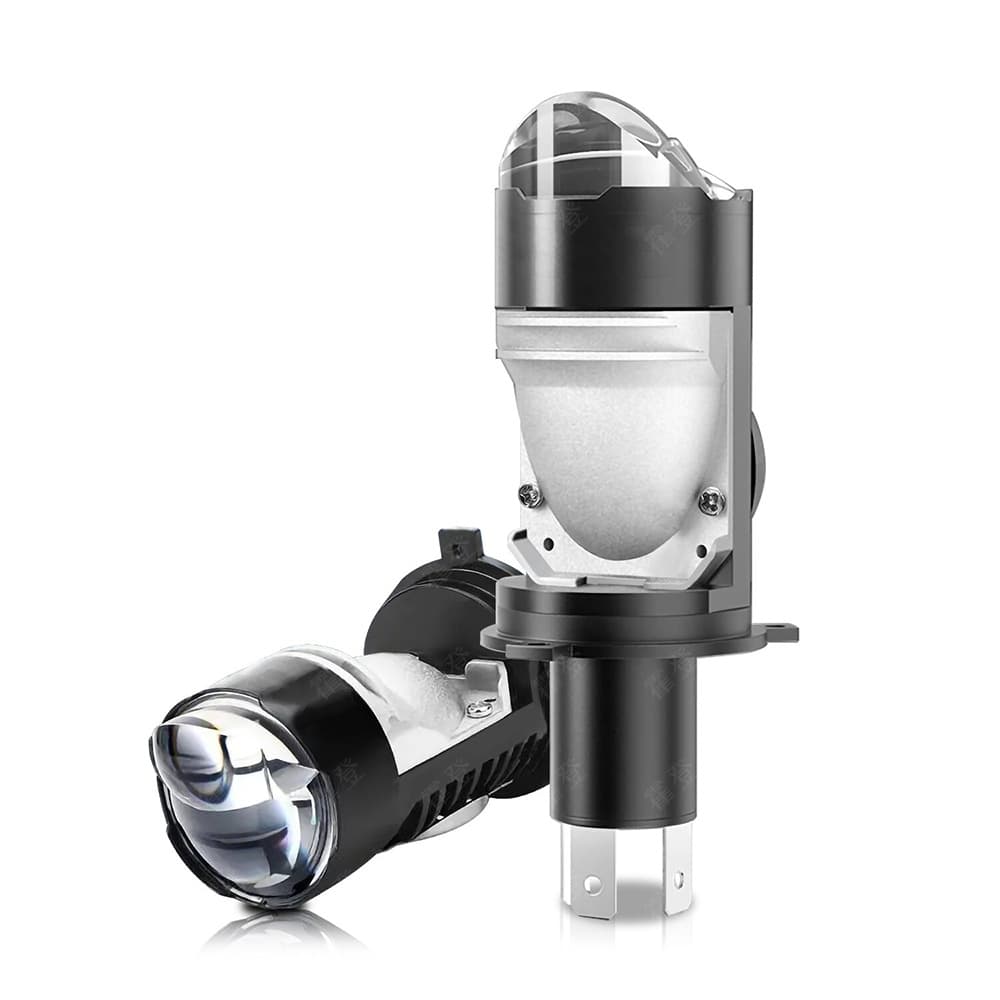 LED car bifocal lens car LED headlight H4 plug-in small lens motorcycle light bulb fish eye laser light bulb