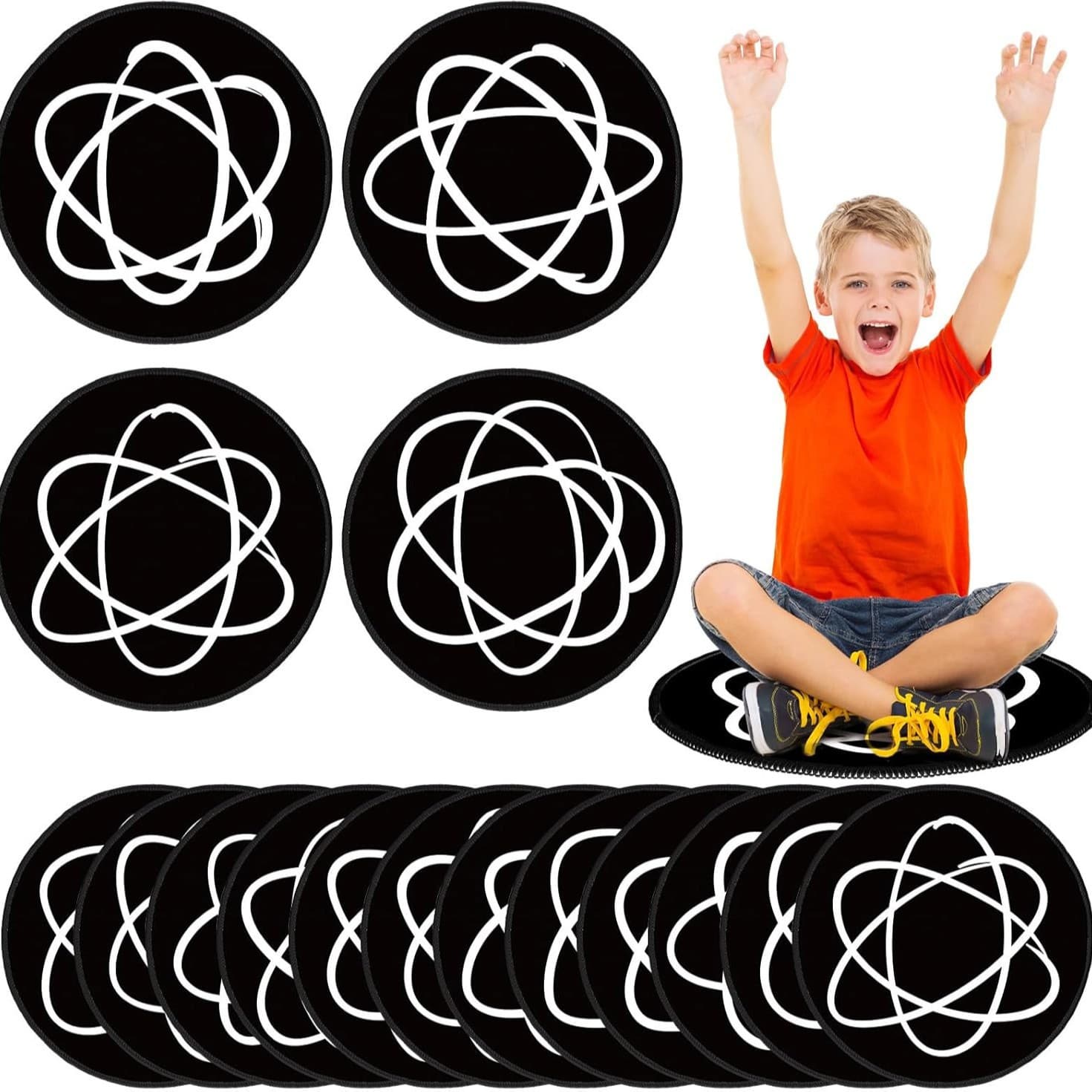 Cross-border In-Stock Cartoon Cute Floor Mat Classroom Round Mat Durable Stain-Resistant Easy to Clean Kids Entertainment Sitting Cushion Dropshipping