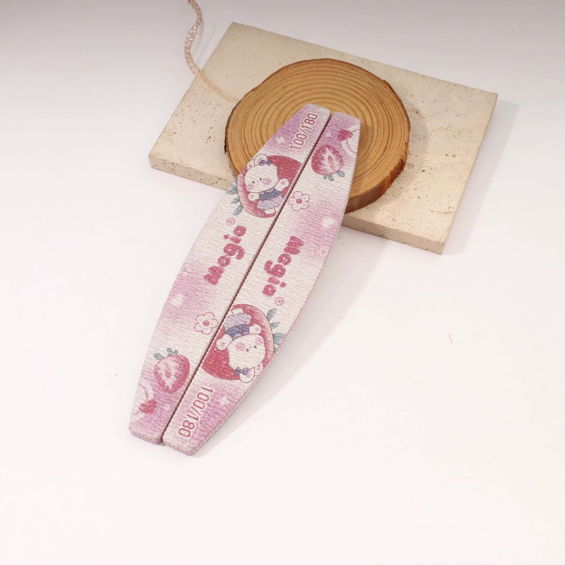 Colorful Premium Printed Nail File Cute Rabbit Print Manicure Double-Sided Nail Buffer Sanding Tool Wholesale