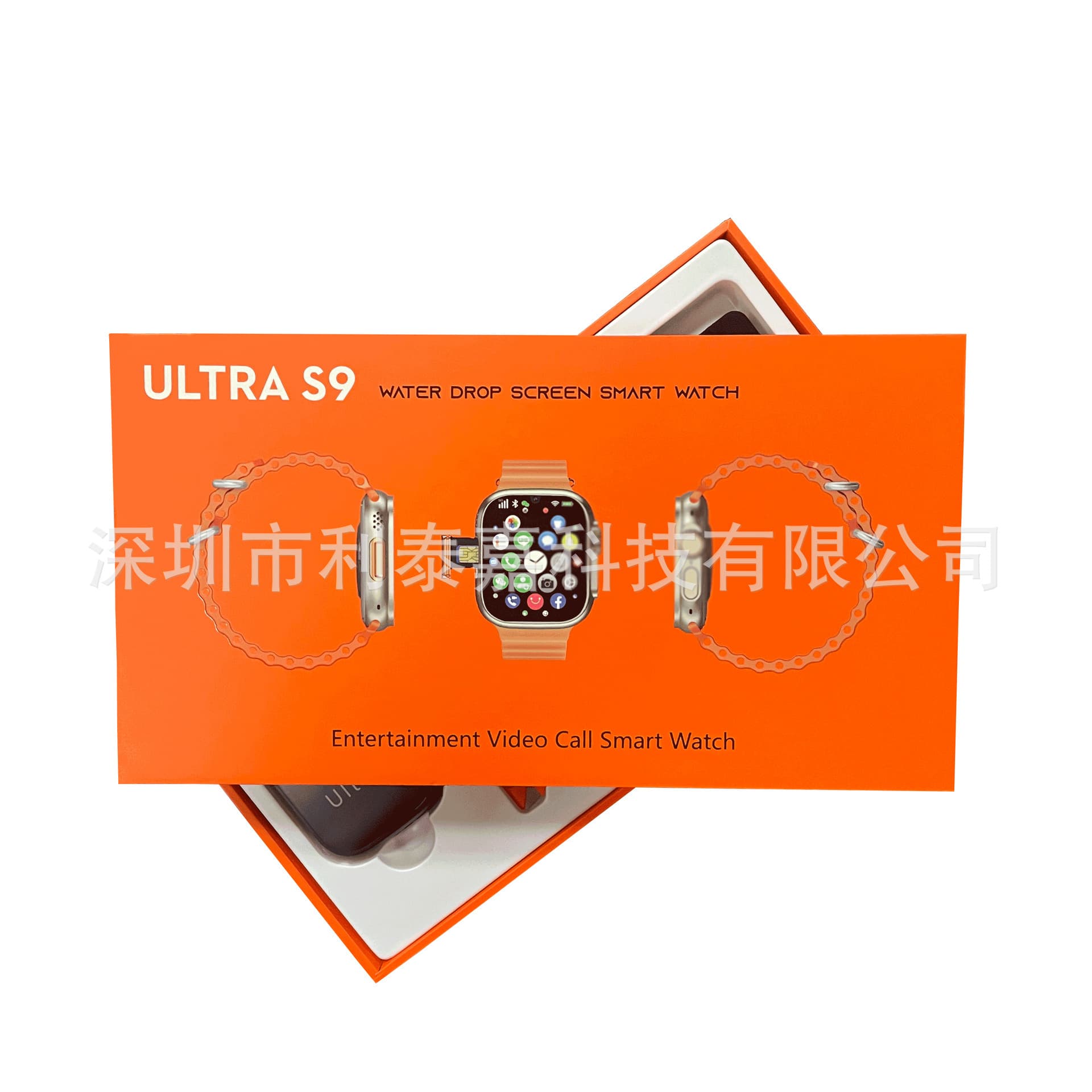 Cross-border e-commerce GS37 smart watch with water drop screen, 4G plug-in card, full network communication, dual camera, Ultra S9 multi-function watch