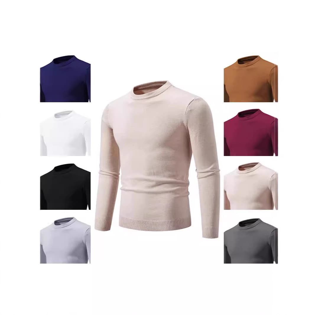 Cross-border Supply Round Neck Long Sleeve Short Sleeve Plus Size Men's Short Sleeve