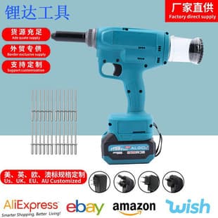 Makita Style Auto-Release Rivet Gun, Lithium Brushless Cordless Rivet Gun, No-Drill Rivet Tool, Cross-border 21V Industrial Grade