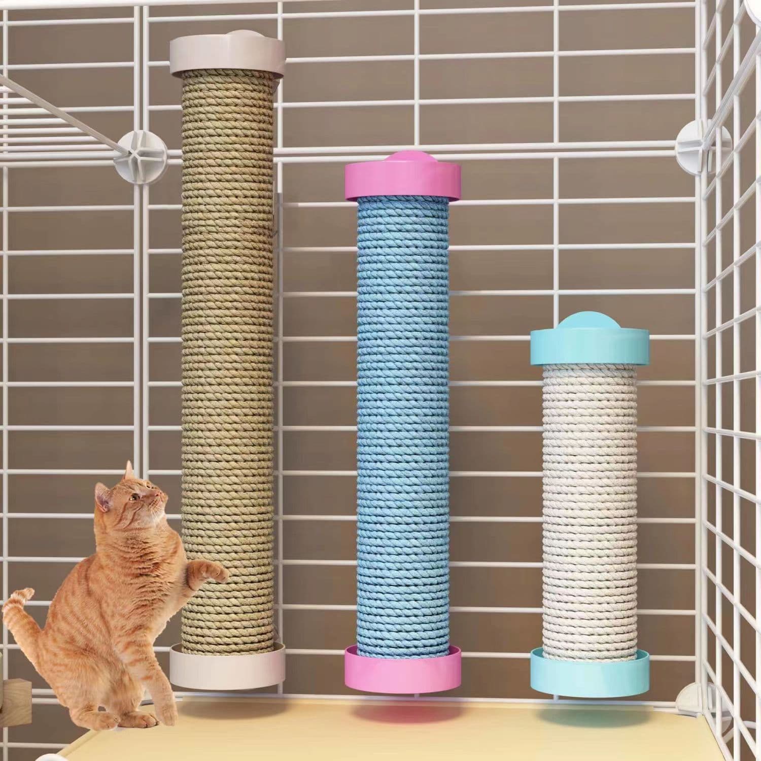 Cat Cage Accessories, Vertical Sisal Cat Scratching Post, Sisal Rope, Cat Tree, Cat Scratch Board Toy