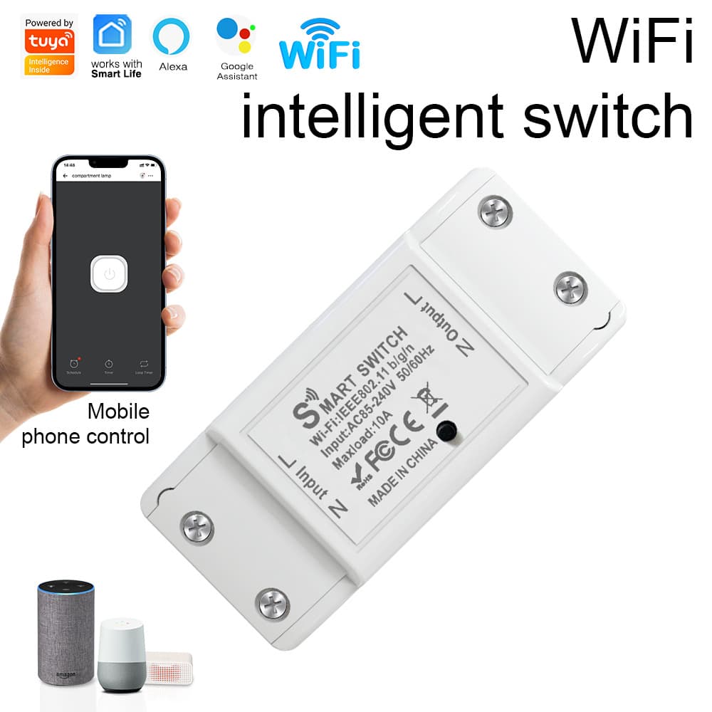 Tuya WiFi Switch 10A Remote Control via APP Timer Voice Control Mobile Phone Remote Switch