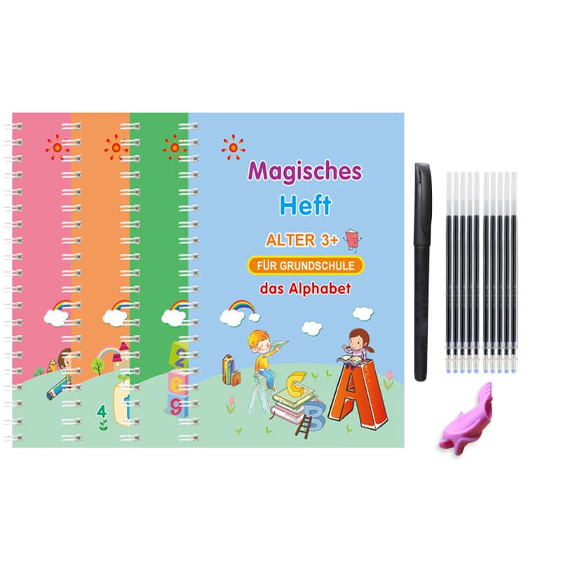 German French Arabic Children's Cursive Handwriting Copybook Hard Pen Practice Board Magical Learning Office Culture