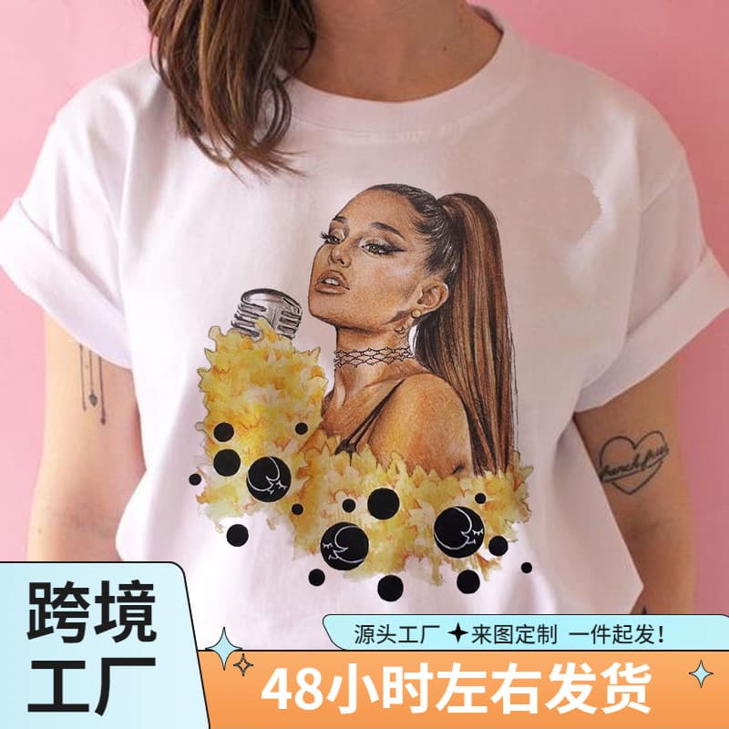 Ariana Grande Women's Short Sleeve T-Shirt Casual T-Shirt for Girls