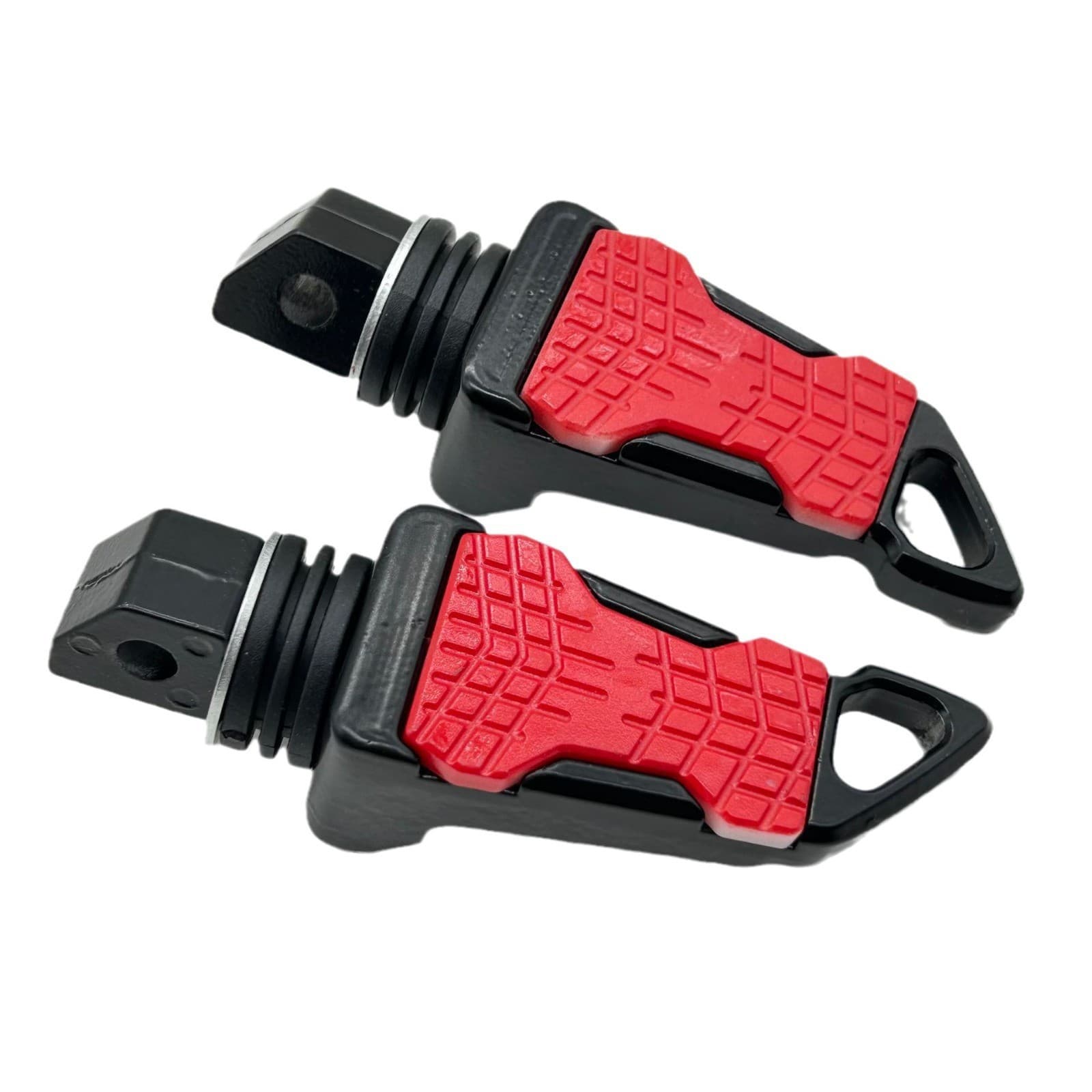 Motorcycle Modified Aluminum Alloy Rear Foot Pegs Universal Dual-Color Flat Head Foot Rests