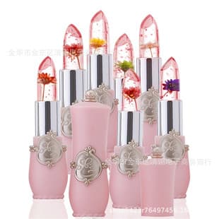 Cross-Border Dried Flower Color-Changing Lipstick Long-Lasting Fade-Resistant Lip Balm Clear Jelly Lipstick Set Lip Oil