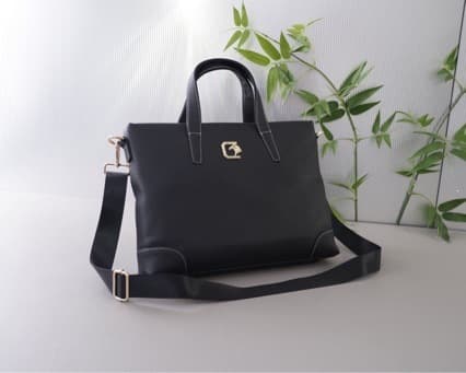 S Tiff Men's New Handbag Genuine Leather Large Capacity Fashion Cowhide Business Briefcase for Work