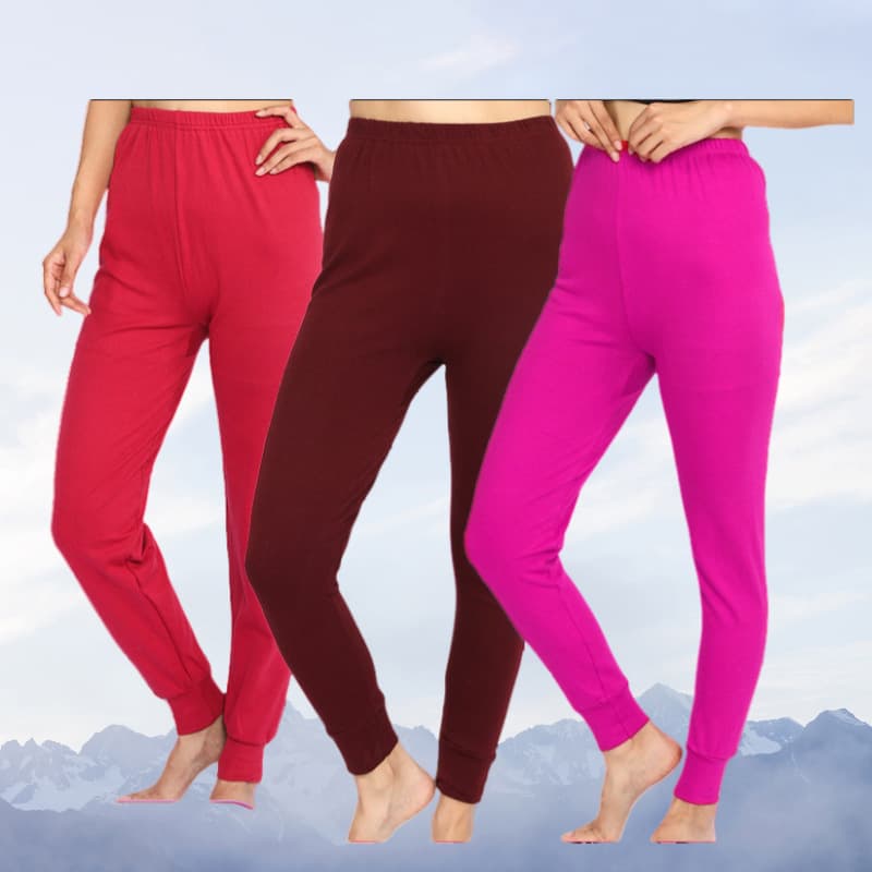 Autumn Women's Loose Fit Long Underwear for Middle and High School Students, High Elastic Base Layer Pants, Women's Cotton Sleep Pants