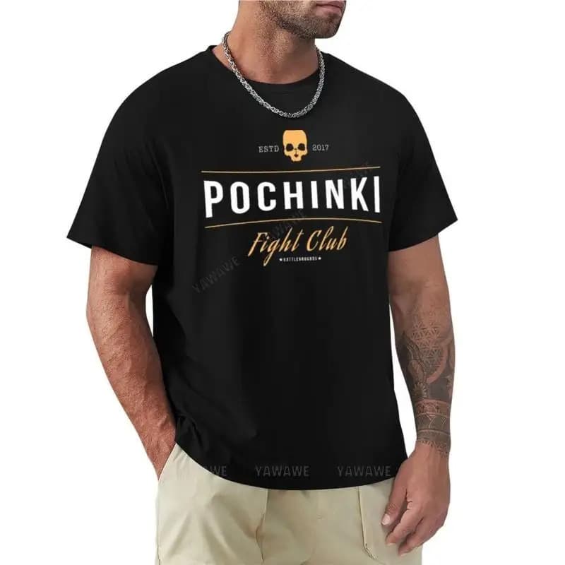 [Cross-border EU Size] Pochinki Fight Club PUBG T-Shirt Hippie Clothes
