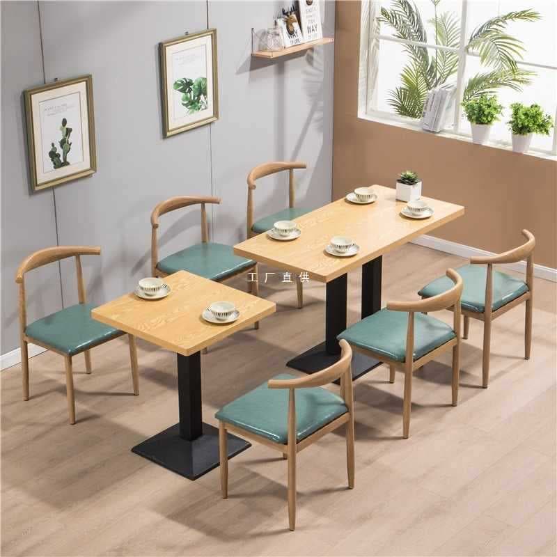 Fast food tables and chairs cafeteria restaurant malatang hamburger bubble tea breakfast snack furniture sets catering