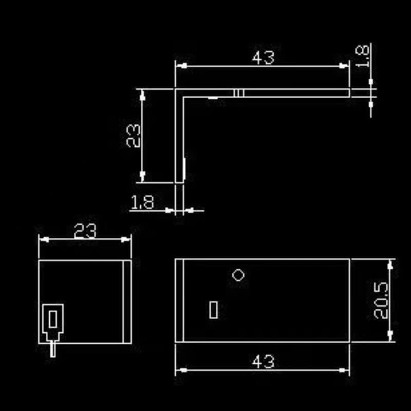 L-Shape Aluminum Heatsink (23*43)*20*2 for SCR MOSFET Transistor
