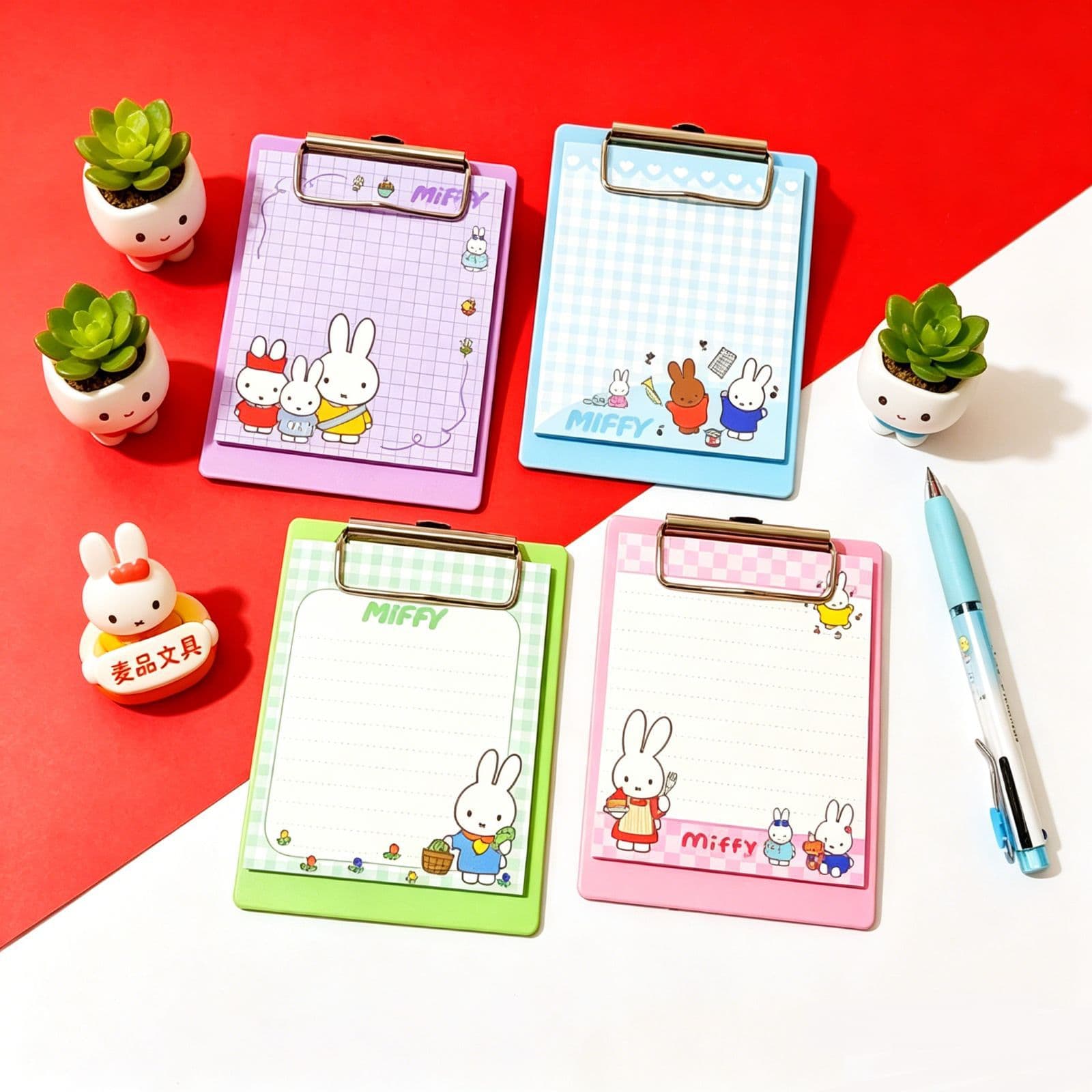 Maipin Stationery Miffy Rabbit Small Clip Board Sticky Note Pad Student Cartoon Miffy Rabbit Color Pages Draft Notebook Handwritten Copybook