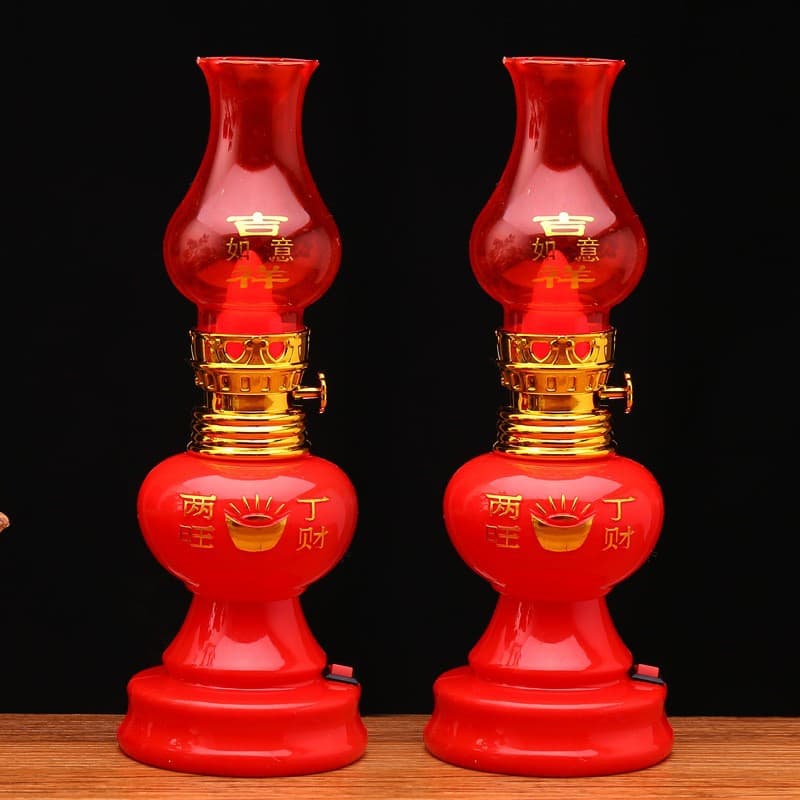 Home LED Double Happiness Lamp Chinese Wedding Red Candle Lamp Housewarming Lamp Newlywed Bedside Lamp Everlasting Light Wedding Lamp