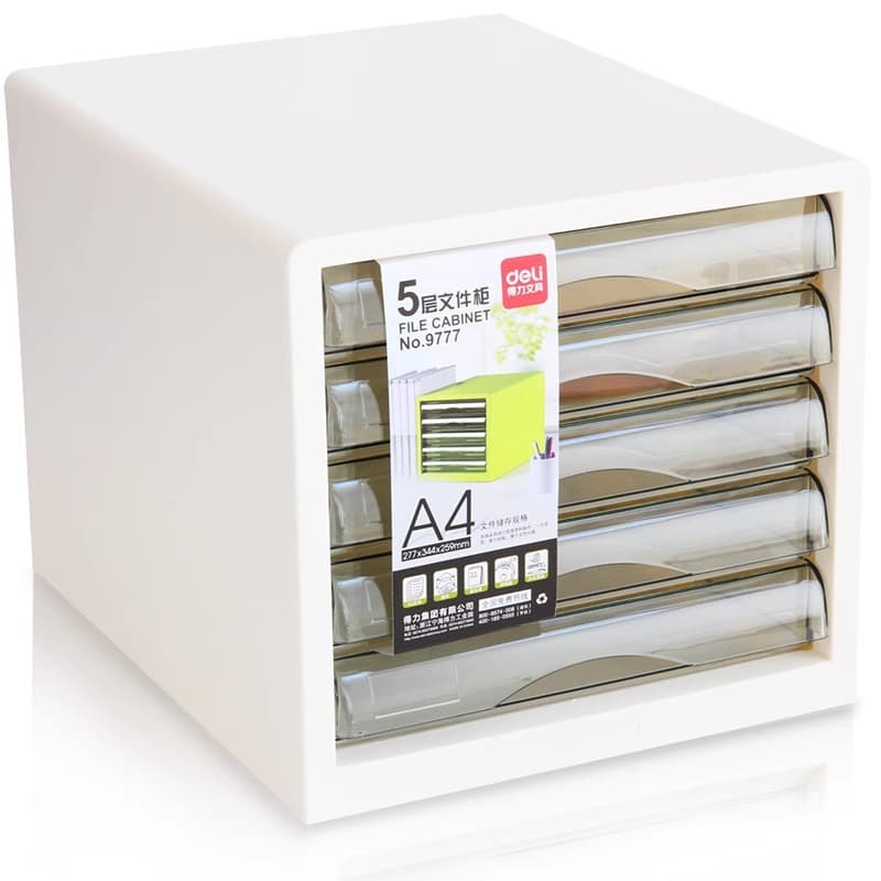 Deli 9777 Five-Tier File Cabinet (White) (Unit)